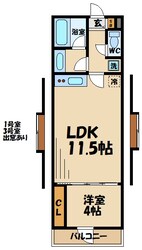 クリフビレッジG棟の物件間取画像